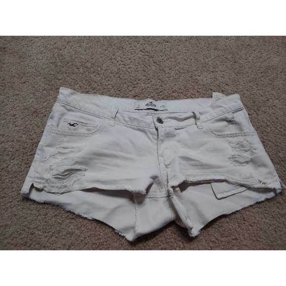 The Unbranded Brand Pants - Y2K Hollister White Denim Short Shorts Sz 9